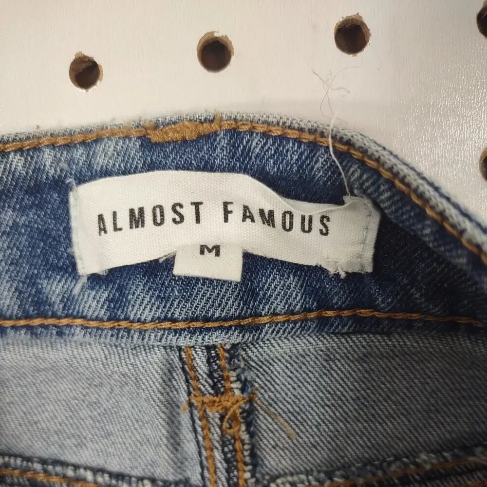 Almost Famous Maxi Jean Skirt with High Slit in Front, Size Medium - Picture 8 of 9